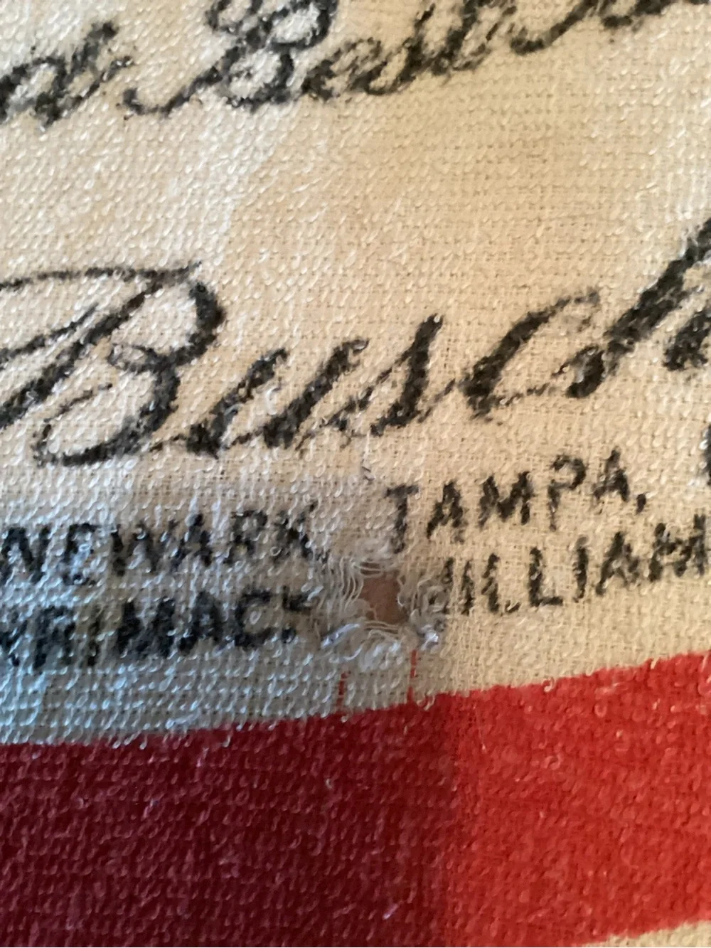 VINTAGE ‘80s Budweiser King Of Beers Label Beach Towel 100% Cotton